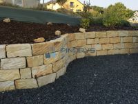 Sandstein Mauersteine 20x20x40 cm gelber Sandsteinmauer aus Polen, Trockenmauer